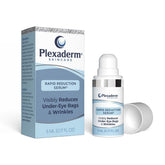 Plexaderm Rapid Reduction Eye Serum bottle with pump for easy application.