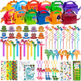 PLOUGVI 3D dinosaur boxes for vibrant party decor and easy gift bags