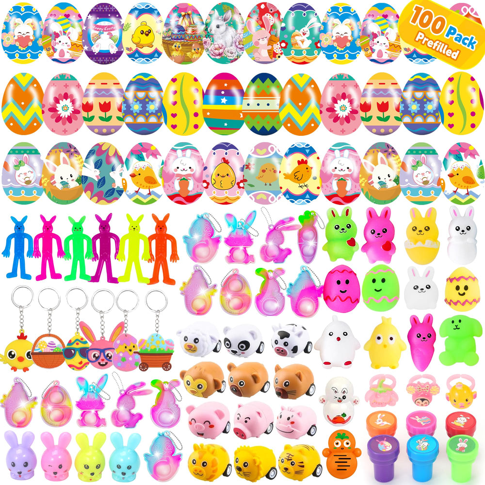 PLOUGVI Easter egg toy variety opens to reveal multiple surprises for kids during hunts.