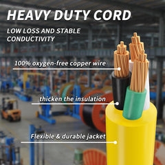PlugSaf weatherproof 3-outlet cord stays reliable in rain and sun.