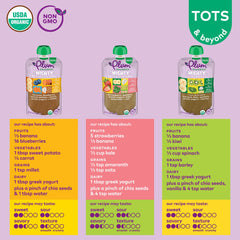 Plum Organics 4 oz pouch for toddler snacking on the go