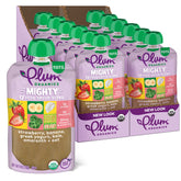 Plum Organics Mighty 4 strawberry-banana yogurt pouch ideal on-the-go toddler snack