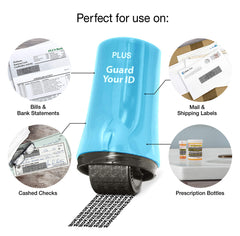 PLUS Guard Your ID roller protects bills and statements during mail.