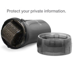 PLUS Guard Your ID roller close-up showing patented pattern for effective text concealment.