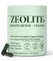 Plus+Ultra Clinoptilolite detox bottle with vegan capsules for full body detox.