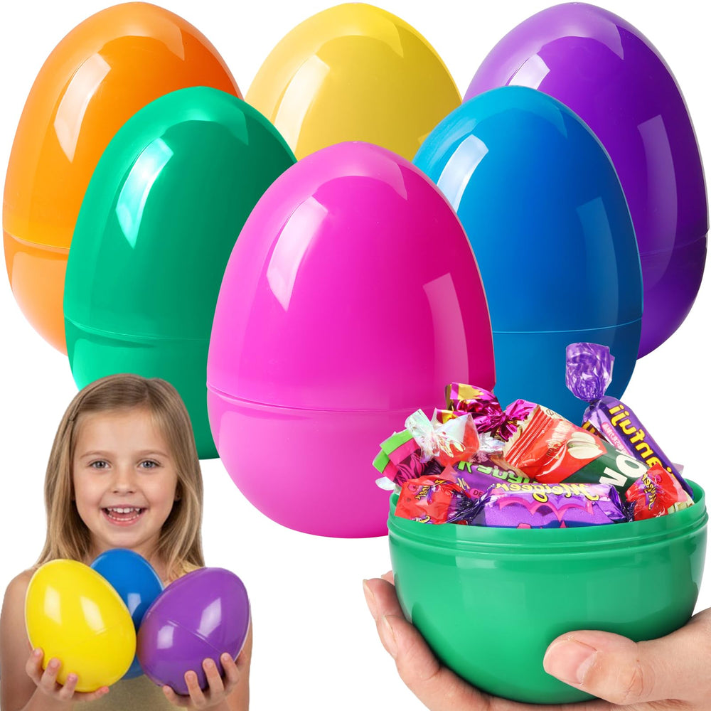 PNIOTAIN pink 6-inch jumbo Easter egg, easy to spot during hunts with big surprises.