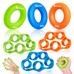 Pnrskter hand grip strengthener six-piece set for versatile grip training.