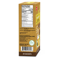 Pocas Honey Ginger Tea crystals dissolving in hot water for a comforting cup