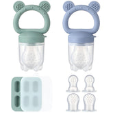 POIKSHARK 2-pack baby fruit feeder for safe self-feeding and teething relief
