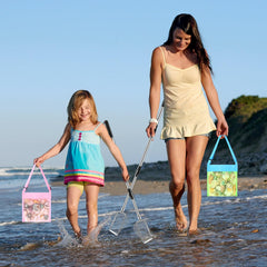 POILKMNI beach shell bag netted for quick seashell collection on sandy shores