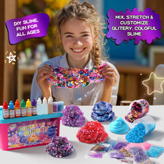 pokujyrt Confetti Slime Kit color dyes for vibrant, customizable slime
