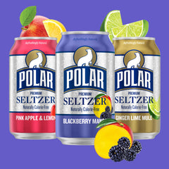 Polar Seltzer bubbles closeup showcases tiny, lasting carbonation.