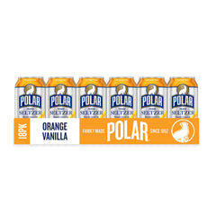 Polar Seltzer Orange Vanilla bubbles close-up with long-lasting fizz.