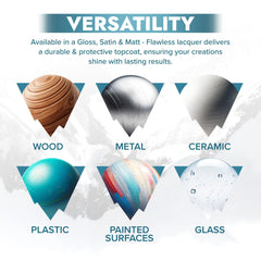 Polar Clear Lacquer Spray on metal surface demonstrates scratch resistance and durability