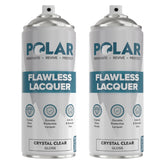 Polar Specialist Coatings Polar Clear Lacquer Spray bottle applying a durable clear gloss on wood