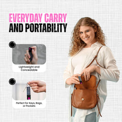 Police Magnum Mini Pepper Spray in hand, ready for personal safety