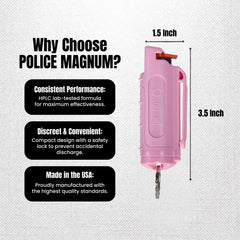 Police Magnum pink pocket knife for discreet self-defense tools.