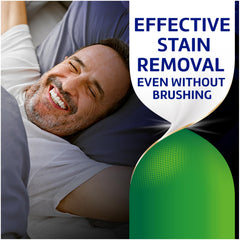 Polident denture cleaning tablets dissolve stains on full and partial dentures.