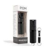 POM premium pepper spray keychain ready for everyday carry.
