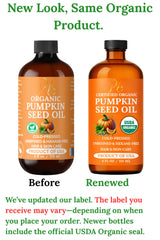 Pomberries pumpkin seed oil pour demonstrates easy application for scalp nourishment