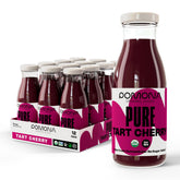 Pomona Organic Tart Cherry Juice bottle, 100% pure, ready to sip.