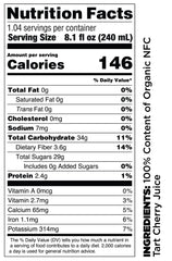 Pomona Organic Tart Cherry Juice on-the-go bottle, ideal for travel or workouts.