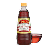 Pompeian Red Wine Vinegar bottle ideal for dressings and marinades.
