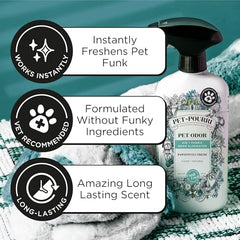 Pet-Pawsitively Fresh bed-bedding usage refreshes pet bedding and carriers.