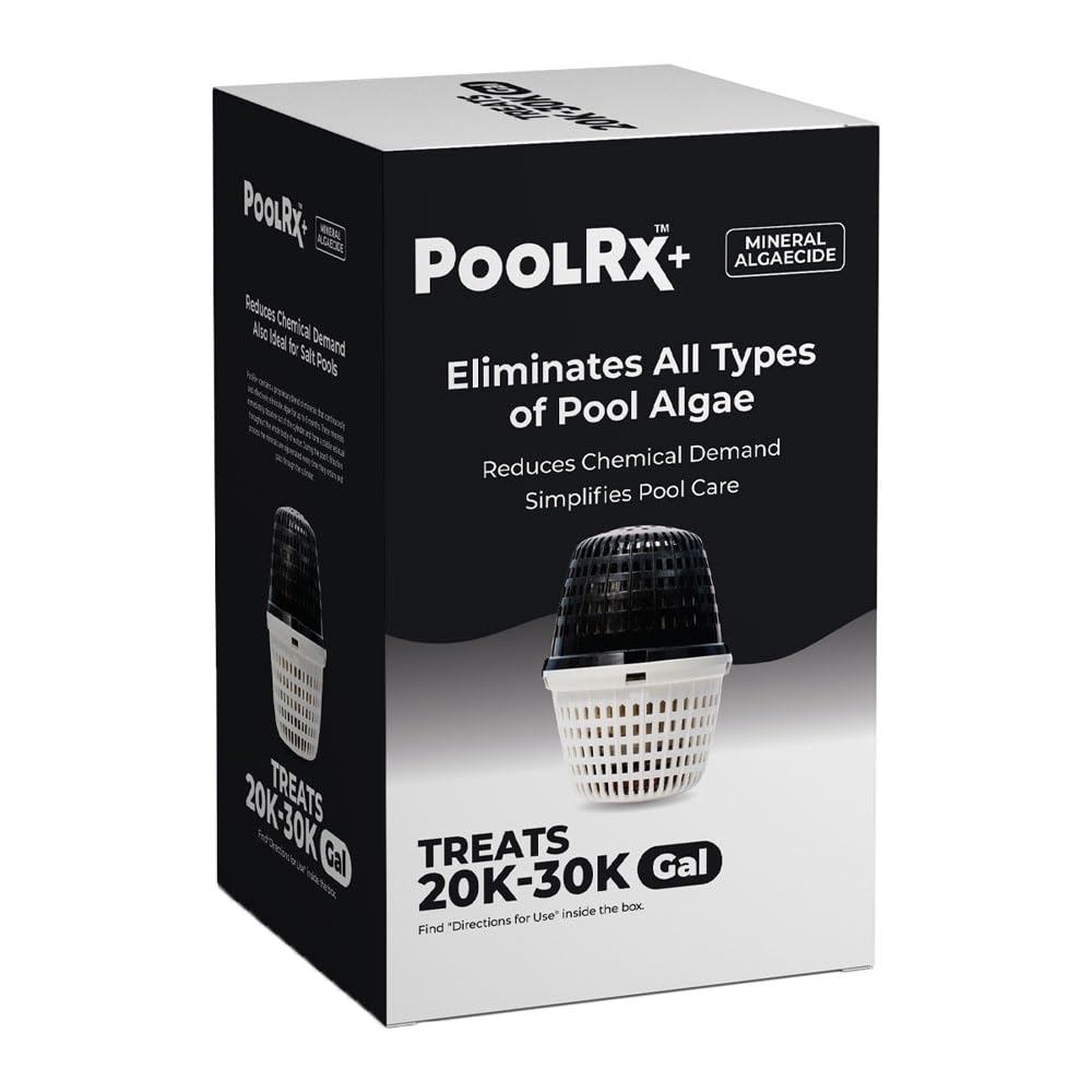 PoolRX+ pool unit setup showing easy installation for 20k-30k gallon pools