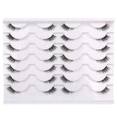 Pooplunch half false eyelashes deliver a natural cat-eye look with subtle volume.
