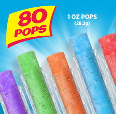 Pop Ice blue raspberry flavor popsicle emphasizes cool, tangy taste.