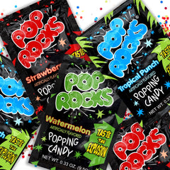 The Hampton Candy Company Pop Rocks tongue action close-up demonstrates crackling texture and playful sensory moment.