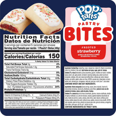 Pop-Tarts Bites Frosted Strawberry bites in a pouch for on-the-go breakfasts.