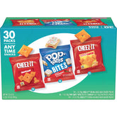 Pop-Tarts Cheez-It variety pack box front for quick on-the-go snacking
