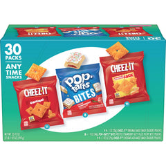 Pop-Tarts Cheez-It variety pack box front for quick on-the-go snacking