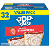 Pop-Tarts Frosted Strawberry pastry served on a plate, quick on-the-go breakfast