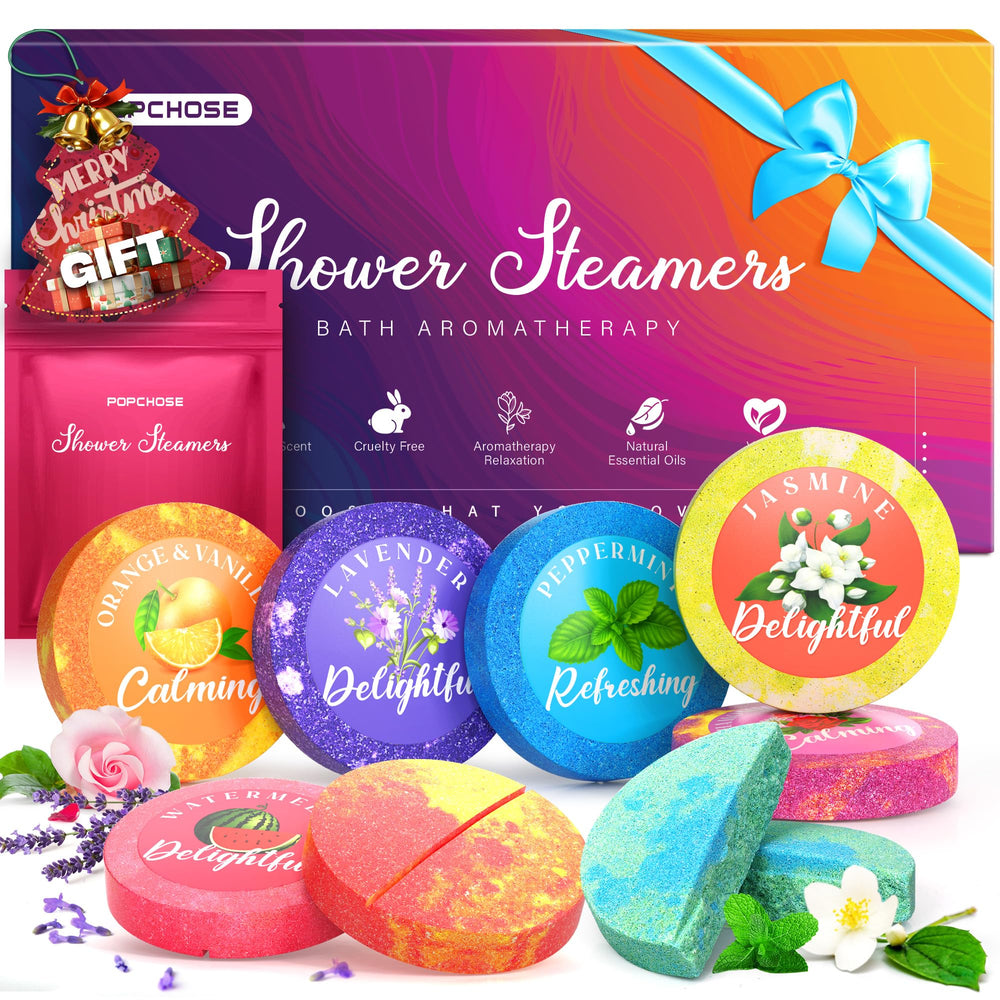 POPCHOSE lavender shower steamer for calming aromatherapy during daily showers.