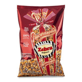Popcornopolis Zebra 24oz bag front view, sharing-friendly snack.