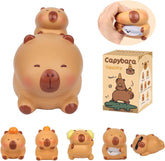 Popobox Capybara dancing figure for playful desk decor and focus.