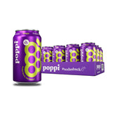 poppi grape front can showing label and purple design with refreshing appeal