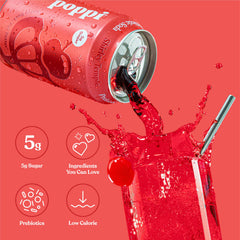 Poppi Lemon Lime can, bright citrus refreshment with prebiotic fiber.
