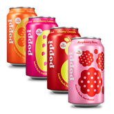 Poppi orange can, bold flavor with prebiotic support for a refreshing break.