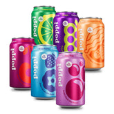 Poppi Sparkling Prebiotic Soda can with apple cider vinegar for refreshment