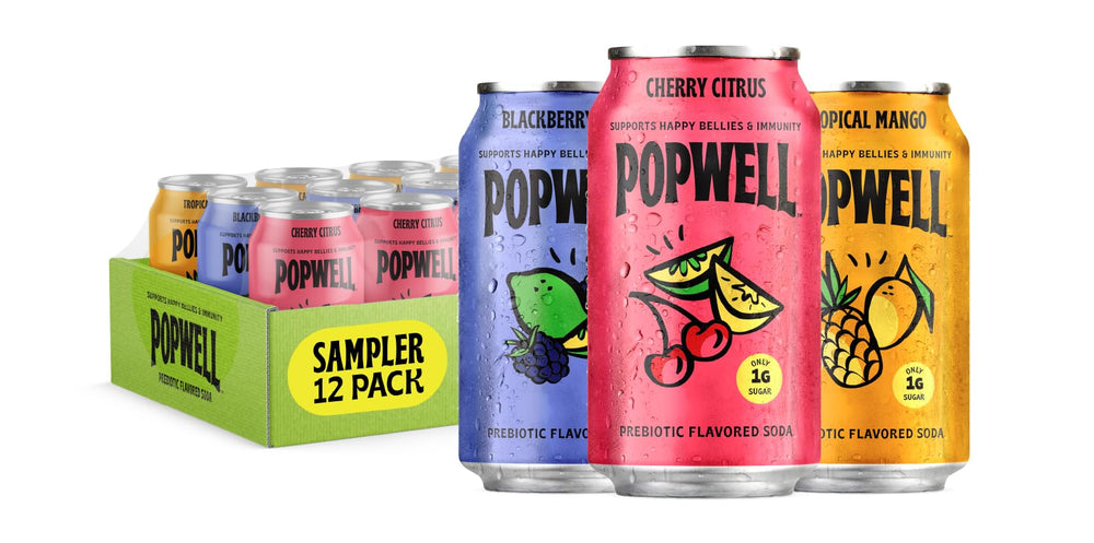 Popwell Variety Pack front label with bold branding for flavor appeal.