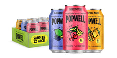 Popwell Variety Pack front label with bold branding for flavor appeal.