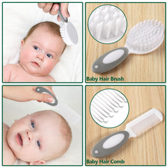 POPYJAN hair brush and comb for gentle newborn grooming
