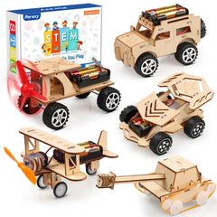 Poraxy 5in1 STEM kit cars assembly for hands-on engineering play