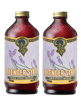 Portland Syrups Lavender Syrup bottle on counter for tea and coffee flavoring