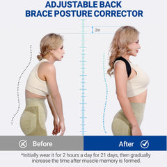 Posturace adjustable shoulder straps customize fit for men and women.