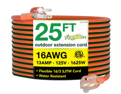 Power By GoGreen GG-13725 lighted end shows power status for safer outdoor use